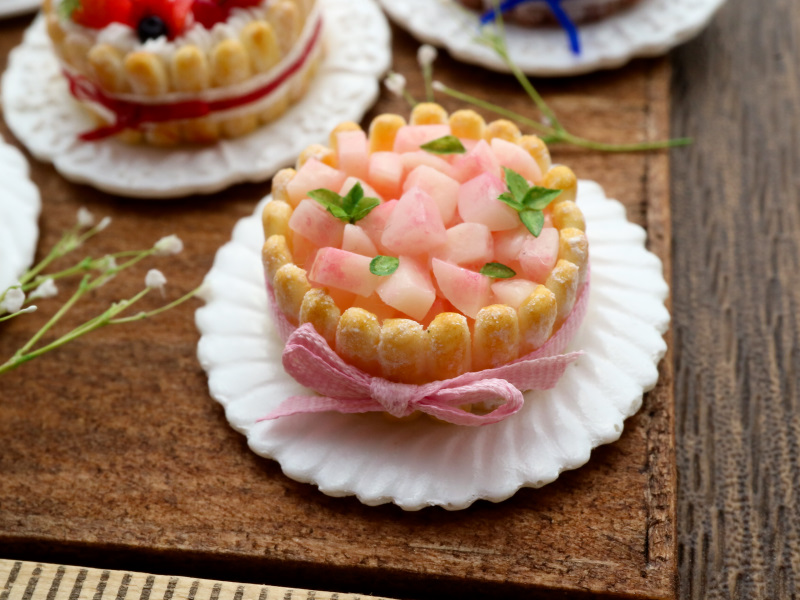 ミニチュア☆シャルロットケーキ祭り | ちょび子のミニチュアフード